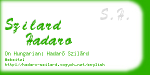 szilard hadaro business card