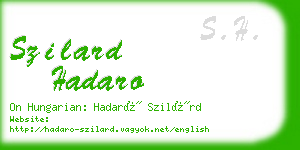 szilard hadaro business card